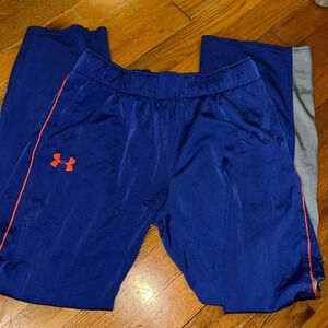 Under Armour UA boys/kids/youth blue lightweight jogger warmup pants bottoms YXL